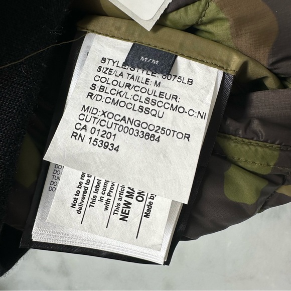 Canada Goose North Shore Reversible Camo Black Bomber Jacket Camouflage Puffer M - Picture 9 of 15